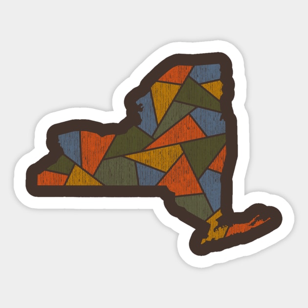 New York Mosaic - Adirondack Autumn Sticker by dSyndicate